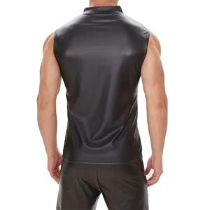 Chemises pour hommes de qualité supérieure, vente en gros, chemise en cuir véritable personnalisée, mode hip-hop, streetwear, chemises en cuir véritable légères - Product Image 6