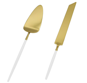 เซิร์ฟเวอร์เค้กเหล็กหินอ่อนและด้ามจับ MOP เครื่องมืออบเครื่องมือตัดขนมเค้กสําหรับห้องครัวที่บ้านงานแต่งงานวันเกิดและงานปาร์ตี้ - Product Image 6