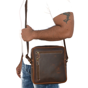 RABADA <b>Men</b> Crossbody <b>Bag</b> <b>Messenger</b> Sling <b>Bag</b> Vintage Style High Quality Genuine Leather Shoulder <b>Bag</b> - Product Image 1