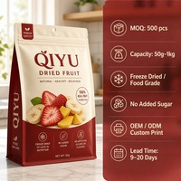 Op maat gemaakte staande ritssluitingszakken van voedselveilige kunststof voor snacks, hersluitbaar voor gedroogd fruit, noten, snoep, gevriesdroogd, OEM, ODM