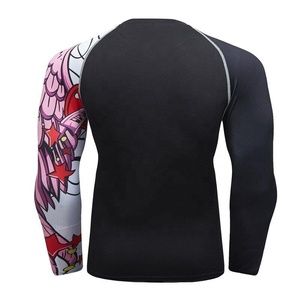 Camiseta Deportiva Larga para Hombre de Fabricante Profesional, Logotipo Personalizado, Ropa Deportiva, Nuevo Diseño, Transpirable, Anti-UV para MMA - Product Image 6