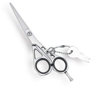 Tijeras de peluquería con borde de afeitar, hoja recta de acero inoxidable con mango de cerámica afilado para corte de pelo de salón de peluquería de belleza - Product Image 5