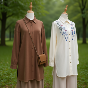 Blusa de Punto Bordada Premium para Mujer - ByMeldev Raindrops - Product Image 3