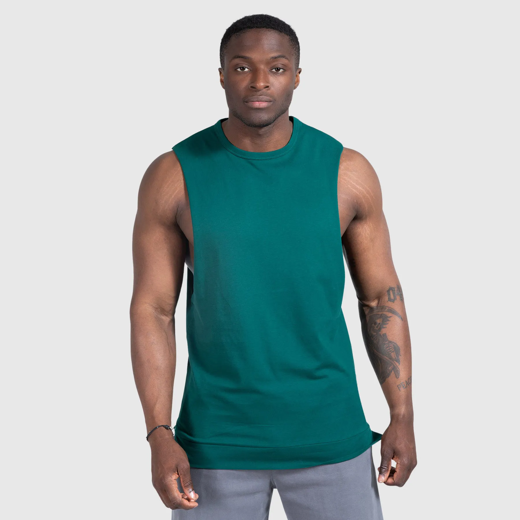Oem-Camiseta sin mangas deportiva transpirable para hombre, ropa deportiva de secado rápido 100% poliéster, chaleco de gimnasio sin mangas para verano