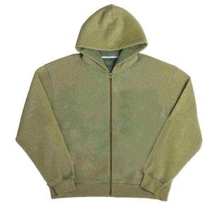 Top Trending Winter Plain Dyed Acid Wash Zip Up Hoodies For <b>Men</b> Full Customized <b>Men</b> Heavy Weight <b>Fleece</b> Zipper <b>Hoodie</b> - Product Image 4