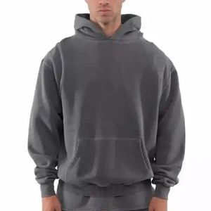 Sweat-shirts à capuche pour hommes en gros personnalisés, à manches longues, pull-over, meilleur imprimé tendance sur du coton 100% uni, respirant - Product Image 6