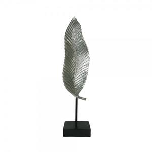 Black Powder Coated Aluminum Leaf Sculpture on Base Attractive Design Large Table Top Office <b>Desk</b> Sculpture for Sale - Product Image 6