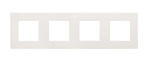 Cornice bianca Icon aesthetic per 4 elementi Simon 270 (27000640-090) - Product Image 1