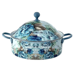 Olla de Metal de última tendencia para Oriente Medio, cazuela de mesa de doble pared, suministros de vajilla, pegatina, calentador de alimentos impreso - Product Image 1