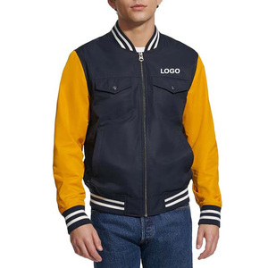 เสื้อแจ็กเก็ตผ้าฝ้ายสำหรับผู้ชายเสื้อแจ็กเก็ตสไตล์สตรีทเสื้อแจ็กเก็ตบอมเบอร์แจ็คเก็ตเบสบอลวิทยาลัยสำหรับผู้ชาย - Product Image 1