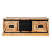 Table basse coulissante Akku Art Europe, best-seller, en bois massif, style industriel antique, 4 tiroirs, meuble de maison
