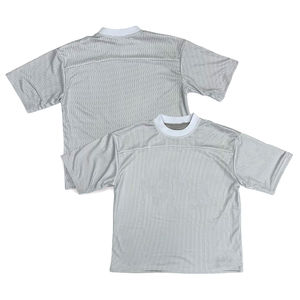 Camiseta de equipo de malla de fútbol americano de diseño en blanco personalizado transpirable de alta calidad Patchwork manga corta de talla grande - Product Image 1