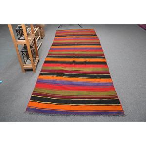 4.2x11.3 ft <b>Runner</b> Vintage Rug, <b>Red</b> Ombr Turkish Rug - Product Image 1