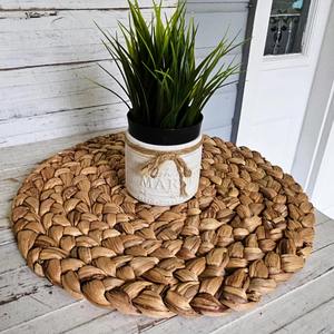 Round woven water hyacinth <b>placemat</b> Eco friendly products Made in Vietnam <b>Table</b> decoration Woven <b>Placemat</b> Wholesale - Product Image 1