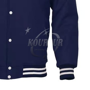 2025 chaqueta universitaria de calidad superior personalizada para hombre, cuello levantado bordado único, ropa de calle de invierno de algodón 100%, Frente XS, gran oferta - Product Image 5