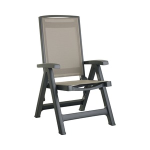 Fauteuil pliant d'extérieur, structure en polypropylène, tissu respirant et hydrofuge, dossier à 5 positions, fabriqué en Italie - Product Image 2
