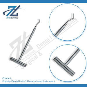 Juego de Elevadores Dentales Premier Dental Potts 2, Instrumento Manual de Elevación de Raíces, Mango de Acero Inoxidable, 03 Piezas, Certificado CE - Product Image 3