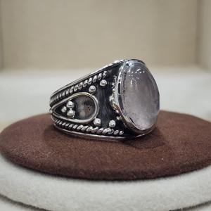 แหวนเงิน925ดีไซเนอร์แบบแฮนด์เมดสำหรับงานปาร์ตี้คอลเลกชันวินเทจสุดหรูโรเดียมโรสควอตซ์อัญมณีสำหรับงานปาร์ตี้ - Product Image 5