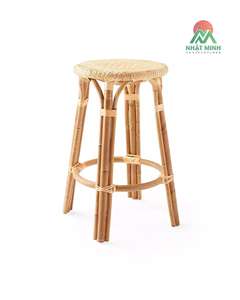 Tabouret de bar en rotin, chaise de bar en rotin naturel, mobilier de bar pour la maison, l'hôtel, artisanat au Vietnam, Nhat Minh - Product Image 2