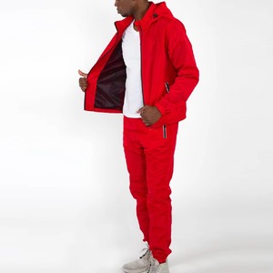 Conjunto de Ropa Deportiva Personalizada de Invierno, Estilo Urbano, Peso Medio, Color Sólido, Lavado Ácido Desgastado, Sudadera con Capucha y Cremallera y Pantalones Deportivos - Product Image 5