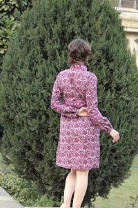 Floral Impreso Satén Abaya Mujeres Cintura Natural Hasta el suelo Vestidos Casuales - Product Image 2