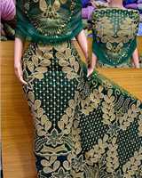 Tissu Jacquard Nigérian de Luxe de Haute Qualité 5 Yards, Dentelle Africaine, Brocart d'Organza, Tulle Français, Grande Taille, Polyester Écologique