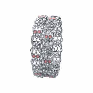 Bracelets AD inversés en argent de luxe modernes Bijoux de mode Bracelets en laiton plaqué argent - Product Image 1