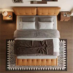 Cadre de lit rembourré adapté aux animaux domestiques, lit flottant moderne italien minimaliste avec rangement, cadre de lit Queen Size silencieux - Product Image 4