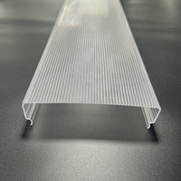 Diffuseur prismatique enveloppant personnalisé Bming Modern Extensive Line, en polycarbonate transparent haute luminosité