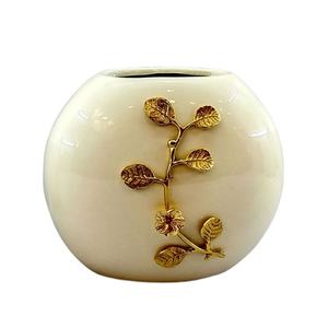 Florero Chapado en metal pulido brillante de último diseño para sala de estar y decoración de interiores Jarrones de decoración de mesa - Product Image 1