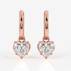 Pendientes de Oro de 14K con Diamante Cultivado en Laboratorio con Corte Corazón - Product Image 6