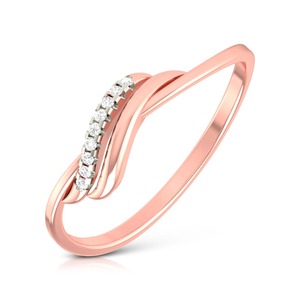 แหวนเพชรสำหรับปลูกในห้องปฏิบัติการทรงกลม0.5ct ของผู้หญิงเทียบกับความชัดเจนของสี EF เทียบกับความชัดเจนในเครื่องประดับทอง14K - Product Image 2