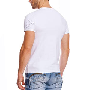 Camiseta de Cuello en V para Hombre de Algodón Pima de Buena Calidad, Fabricante de Ropa, Personaliza tu Marca con tu Logotipo, Camiseta con Estampado Puff para Hombre - Product Image 6