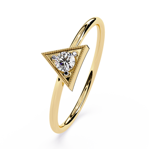 Anillo de diamante Natural de oro de alta calidad para mujer 0,12 quilates corte brillante IGI certificado estilo étnico nueva moda Venta caliente - Product Image 4