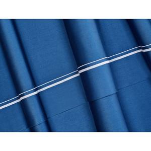 Juegos de cama con etiqueta personalizada, tela de algodón puro, satén, bordado de dos líneas, hecho en Italia, Sábana bajera, 2 fundas de almohada blancas - Product Image 3