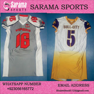 เครื่องแบบอเมริกันฟุตบอลบุรุษราคาถูกซับลิเมชัน sialkot Tackle twill American, - Product Image 6