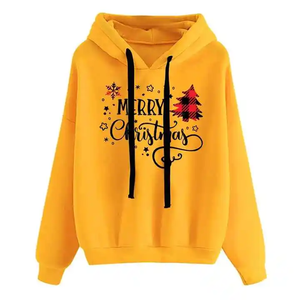 Nouveau noël hommes impression numérique à capuche automne hiver à manches longues sweat haut décontracté coupe régulière 100% coton poche - Product Image 1