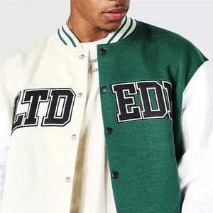 Chaquetas Bomber Letterman de Béisbol de la Más Alta Calidad, Chaqueta Deportiva Universitaria con Cuello Alto Bordada Personalizada para Hombre - Product Image 3