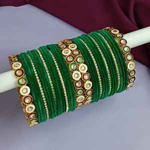 Brazaletes de cristal Kundan pulsera esmalte mate Minakari brazaletes joyería nupcial para boda joyería de moda para mujer - Product Image 2