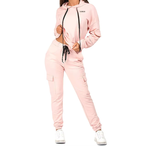 Conjunto de Sudadera con Capucha y Pantalones Deportivos de 2 Piezas de la Mejor Calidad, Algodón de Primera Calidad, Bolsillo con Solapa, Manga Larga, Conjunto Deportivo para Mujer - Product Image 6