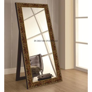 Espejo de suelo de marco de diseño único más elegante chapado en oro de alta calidad de metal de calidad superior de proveedor indio a bajo precio - Product Image 4