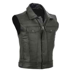 Meilleur Design Dernière Vente Chaude Prix de Gros Top Qualité Chaud Respirant Imperméable Sans Manches 100% Hommes Gilet En Cuir Véritable - Product Image 4