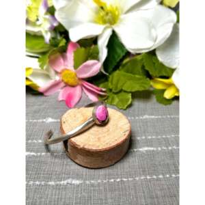 Navajo Handmade Cotton Candy Dahlia & Sterling <b>Silver</b> Fashion <b>Cuff</b> <b>Bracelet</b> - Product Image 2