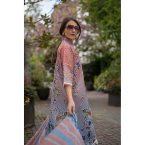 SOBIA NAZIR Collection 3 pièces en mousseline de soie Printemps KARANDI Chemise imprimée brodée Dupatta Pantalon-BIC-2565 - Product Image 5