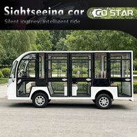 Bus touristique électrique de haute qualité avec 11 sièges et portes, idéal pour les parcs de loisirs en plein air, à vendre