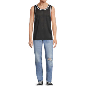 Diseño personalizado Spandex hombres de talla grande camiseta de gimnasio Casual entrenamiento Fitness Stringer Muscle Fit camisetas sin mangas estilo lavado - Product Image 4