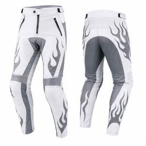 Men's Black Neon Yellow Motorcycle Racing Pants Breathable Printed Spandex Nylon All Seasons Protection <b>Knee</b> Pads - Product Image 6