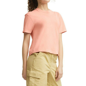 Camiseta personalizada de cuello redondo de algodón 100% para mujer, Top corto ajustado de peso pesado para invierno - Product Image 3