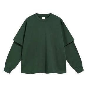 เสื้อยืดผ้าฝ้าย-โพลีผสมเอนไซม์ล้างเพื่อความสบายเนื้อผ้าเรียบระบายอากาศสีได้ทุกวัน - Product Image 5