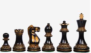 Piezas de Ajedrez Estilo Parker Staunton Hechas a Mano, Lacadas, de Madera de Boj Quemada y Natural, 3.9, a un Precio Accesible - Product Image 4